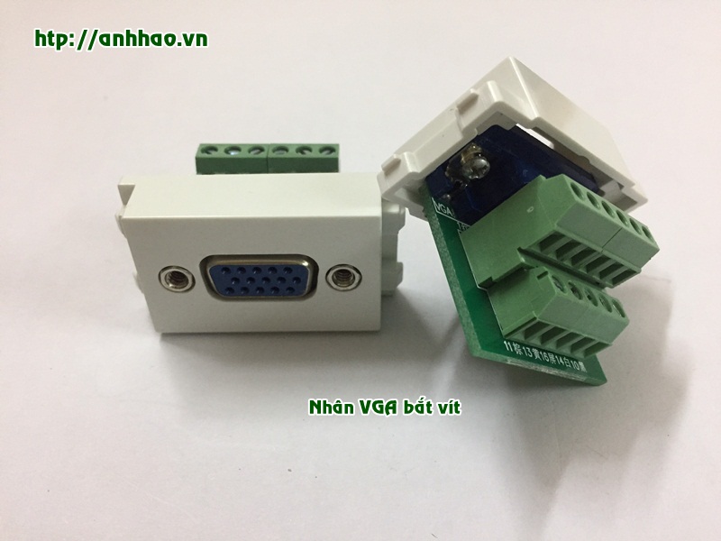 Nhân wallplate VGA loại bắt vít chuẩn wide lắp ổ điện âm sàn